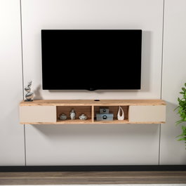 Hanah Home Soporte de TV Mayer - Atlantic Pine, Beige